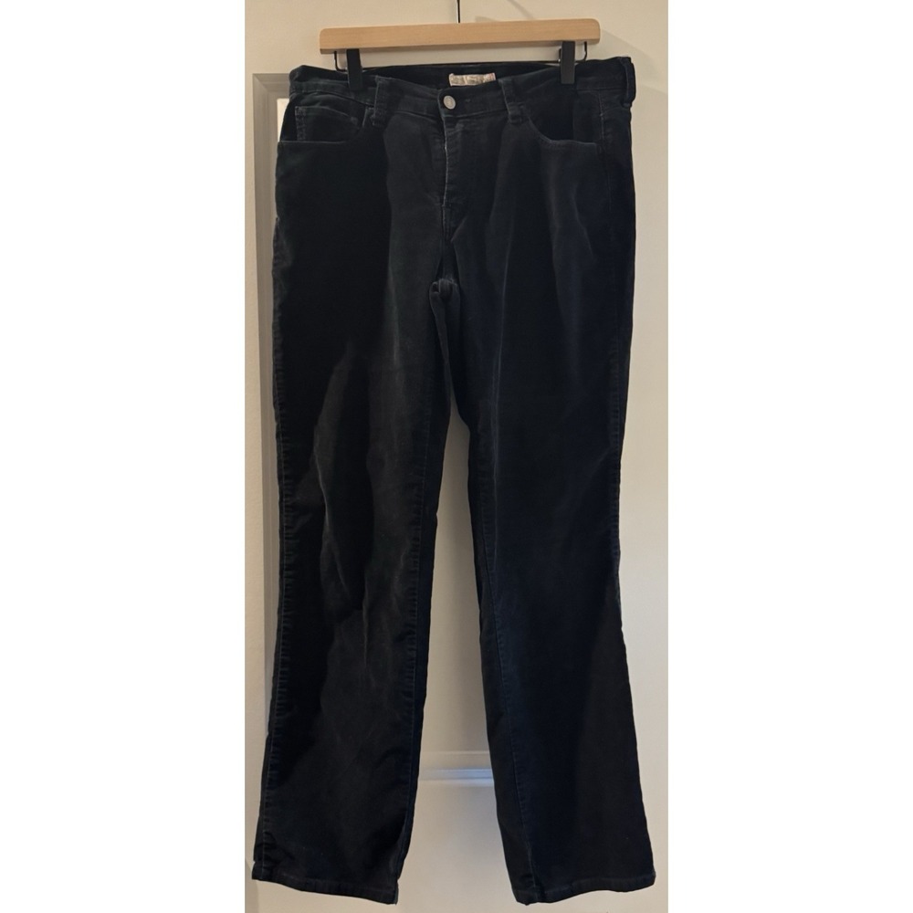 Levi's Navy Blue Corduroy Pants Womens‎ 12M Straight Leg Stretch Casual